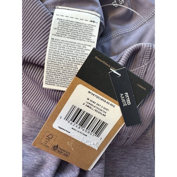 The North Face Dune Sky 9 Lunar Slate Heather Pockets XS Purple Short NWT $65 - Picture 5 of 8